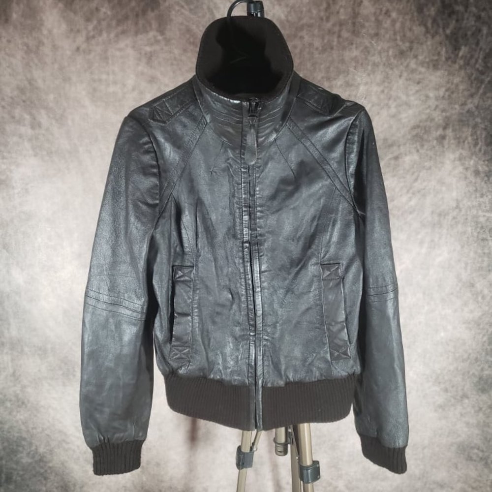 Zara Basic Leather Jacket - image 2